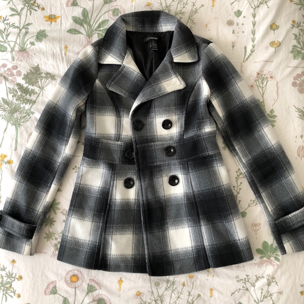 Plaid Pea Coat